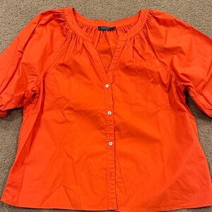 EUC Vineyard Vines Bright Orange Blouse